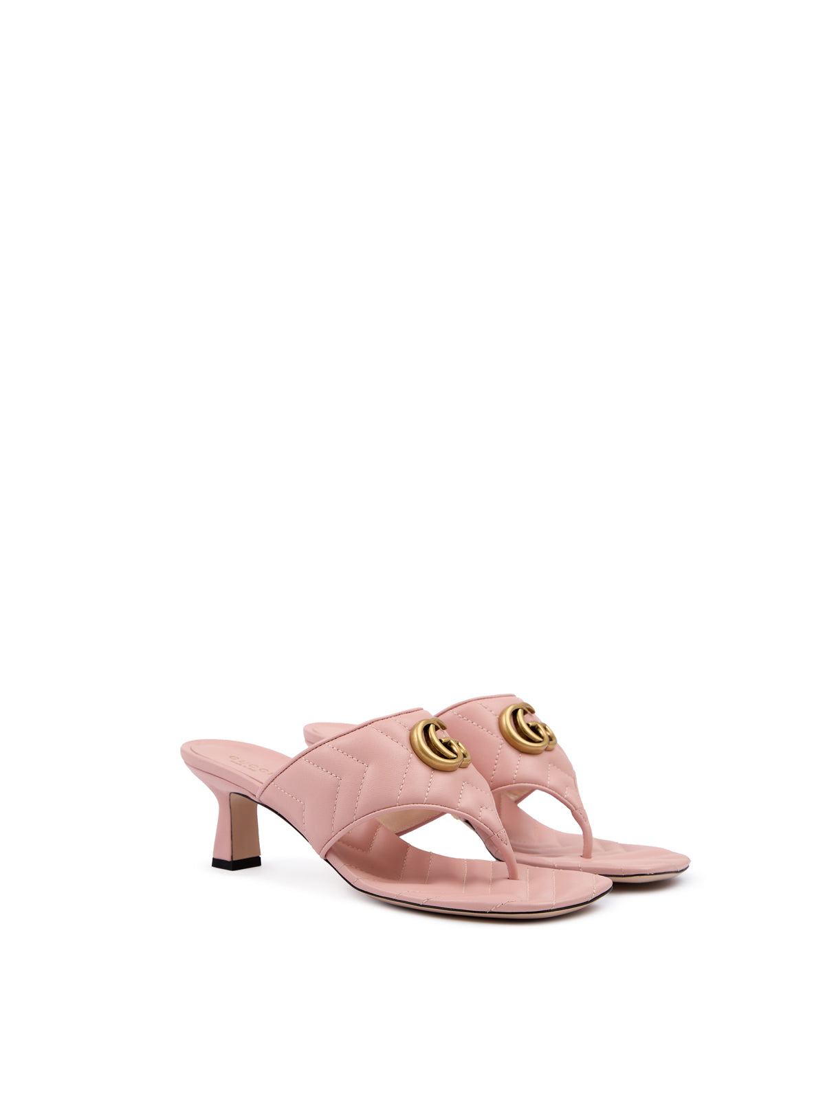 Gucci Mystic Pink Charlotte Sandalen aus Nappaleder