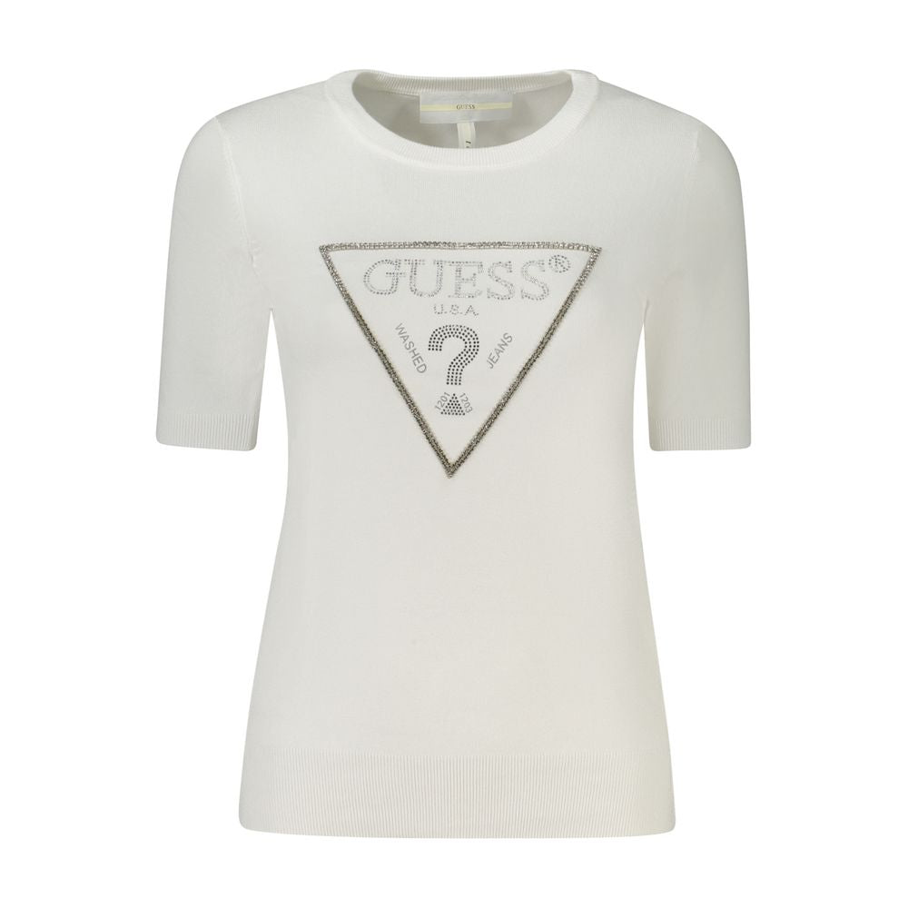Guess Jeans Weißer Viskose Pullover für Frauen