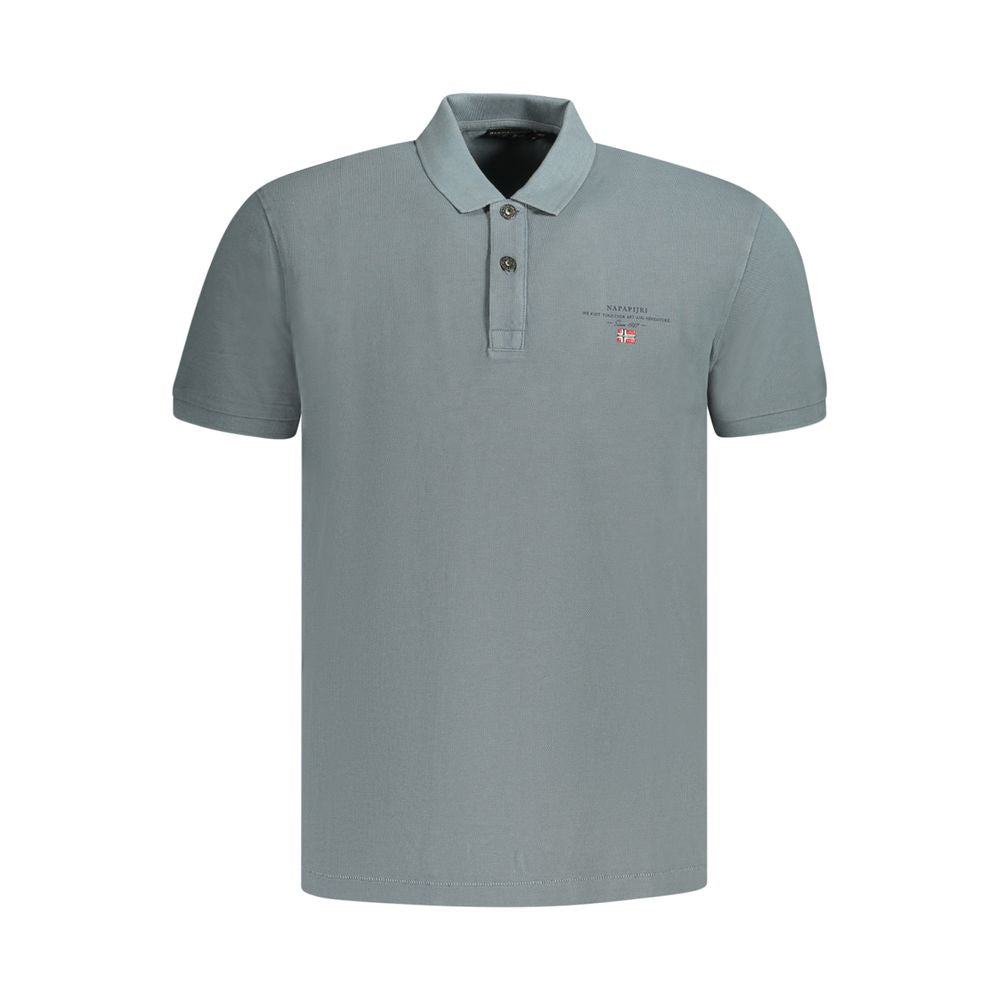 Napapijri Graues Baumwoll-Poloshirt