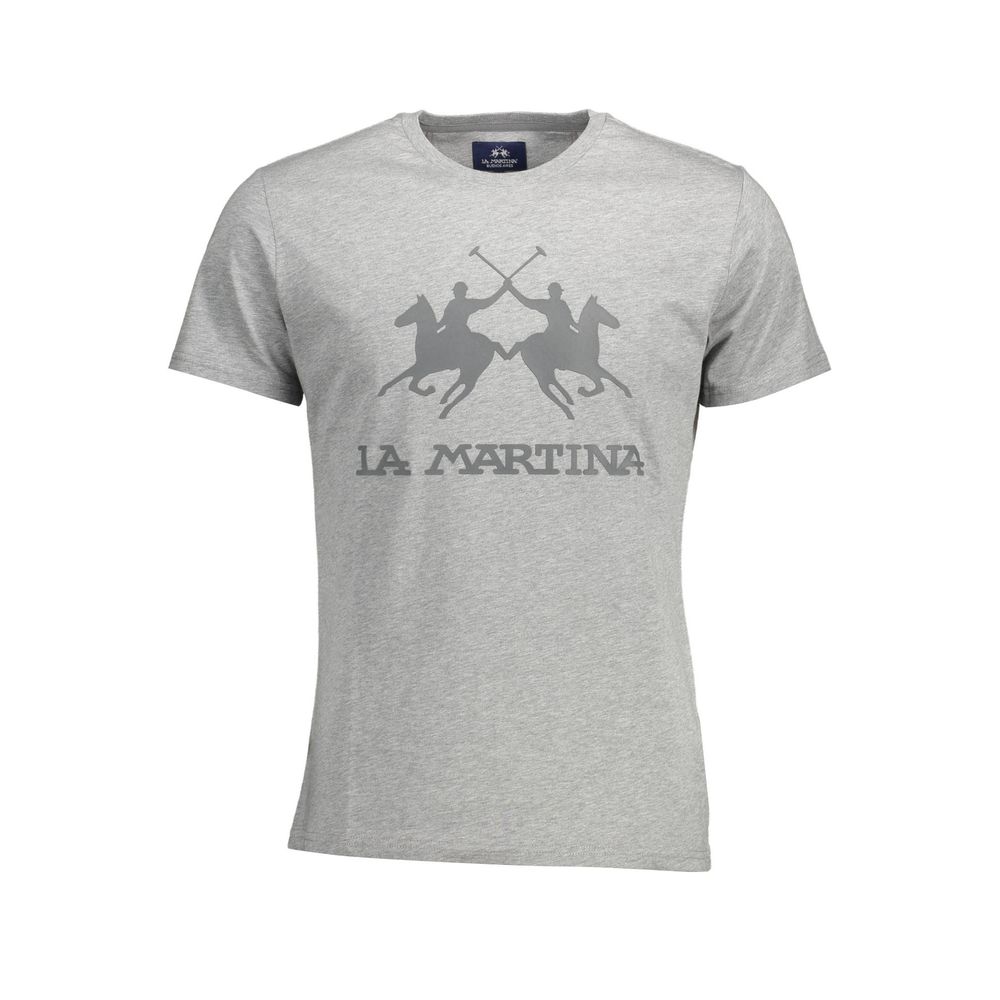 La Martina Graues Baumwoll-T-Shirt