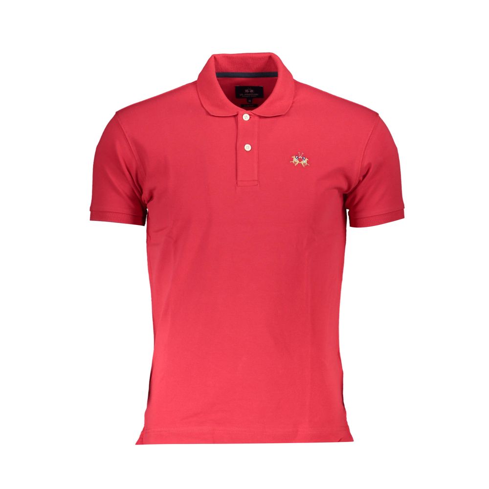 La Martina Baumwoll-Poloshirt in Rot