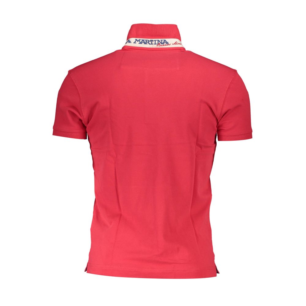 La Martina Baumwoll-Poloshirt in Rot
