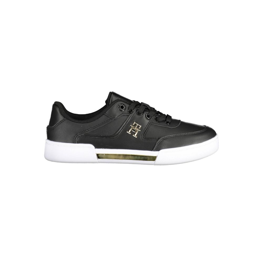 Tommy Hilfiger Schwarzes Leder Damen Sneaker