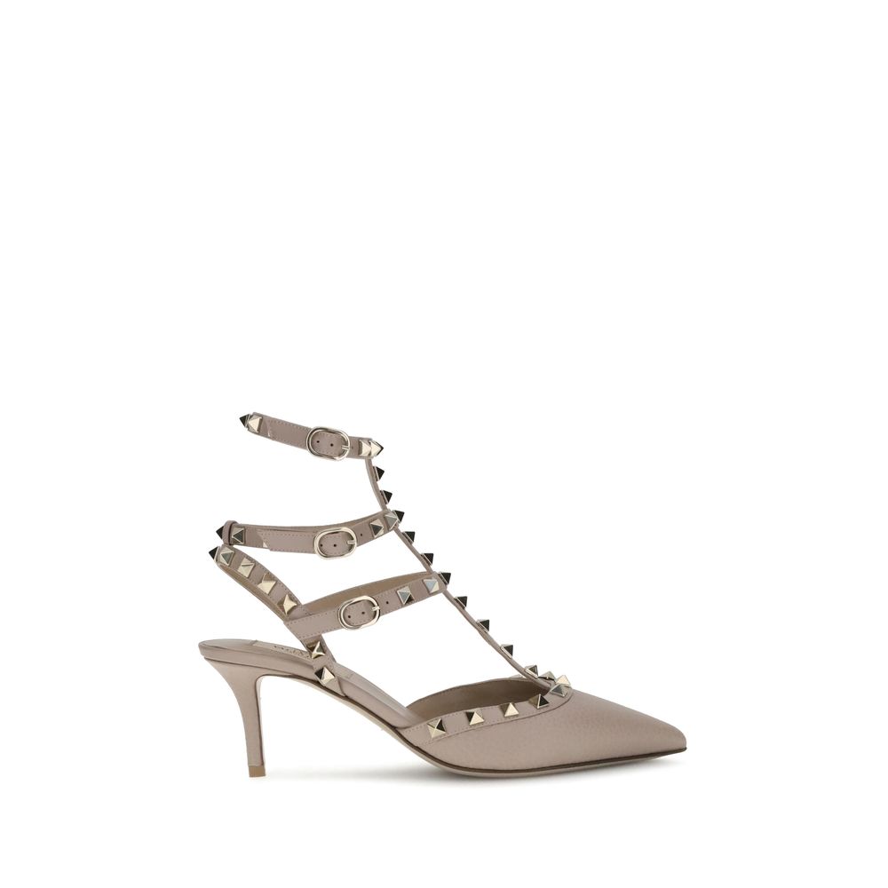 Valentino Garavani Graue Kalbsleder Bos Taurus High Heels