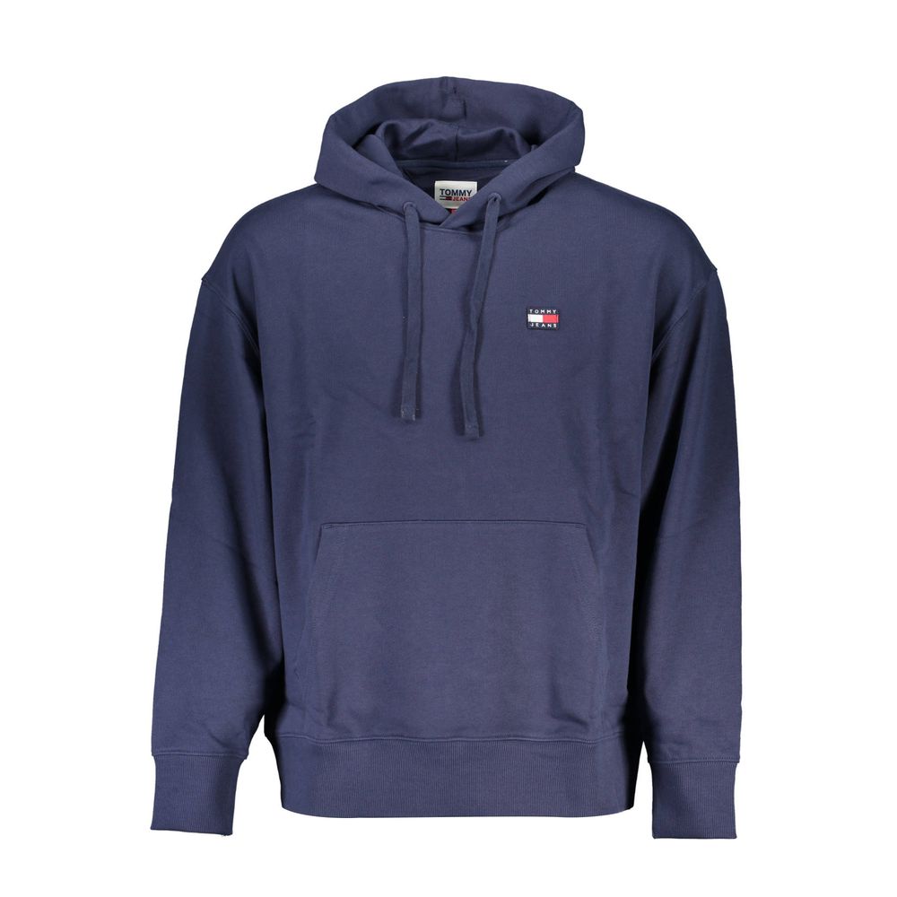 Tommy Hilfiger Blauer Baumwollpullover für Männer mit Kapuze