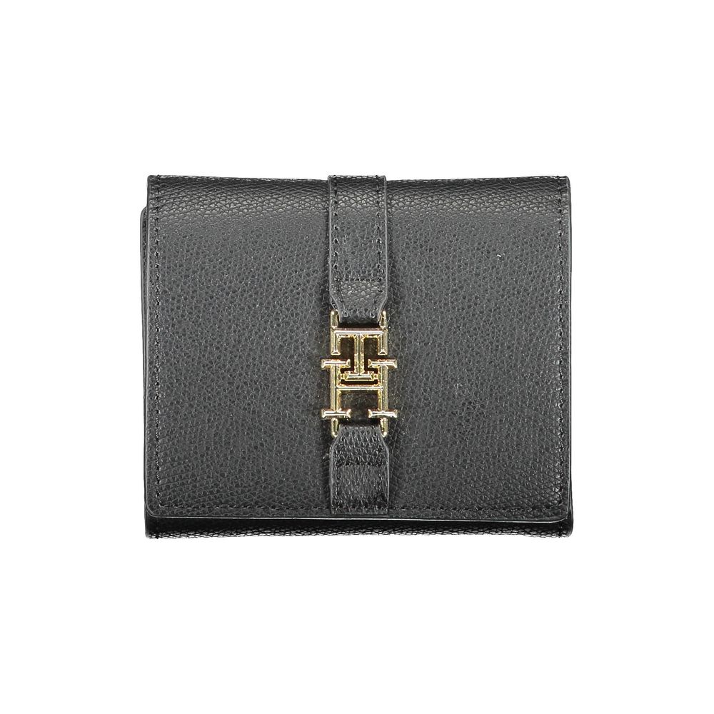 Tommy Hilfiger Schwarzes Portemonnaie aus Polyethylen