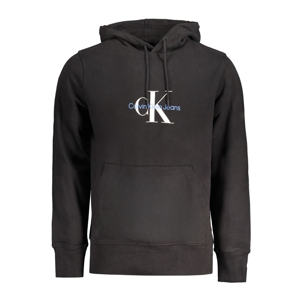 Calvin Klein Schwarzer Baumwollpullover Hoodie für Männer