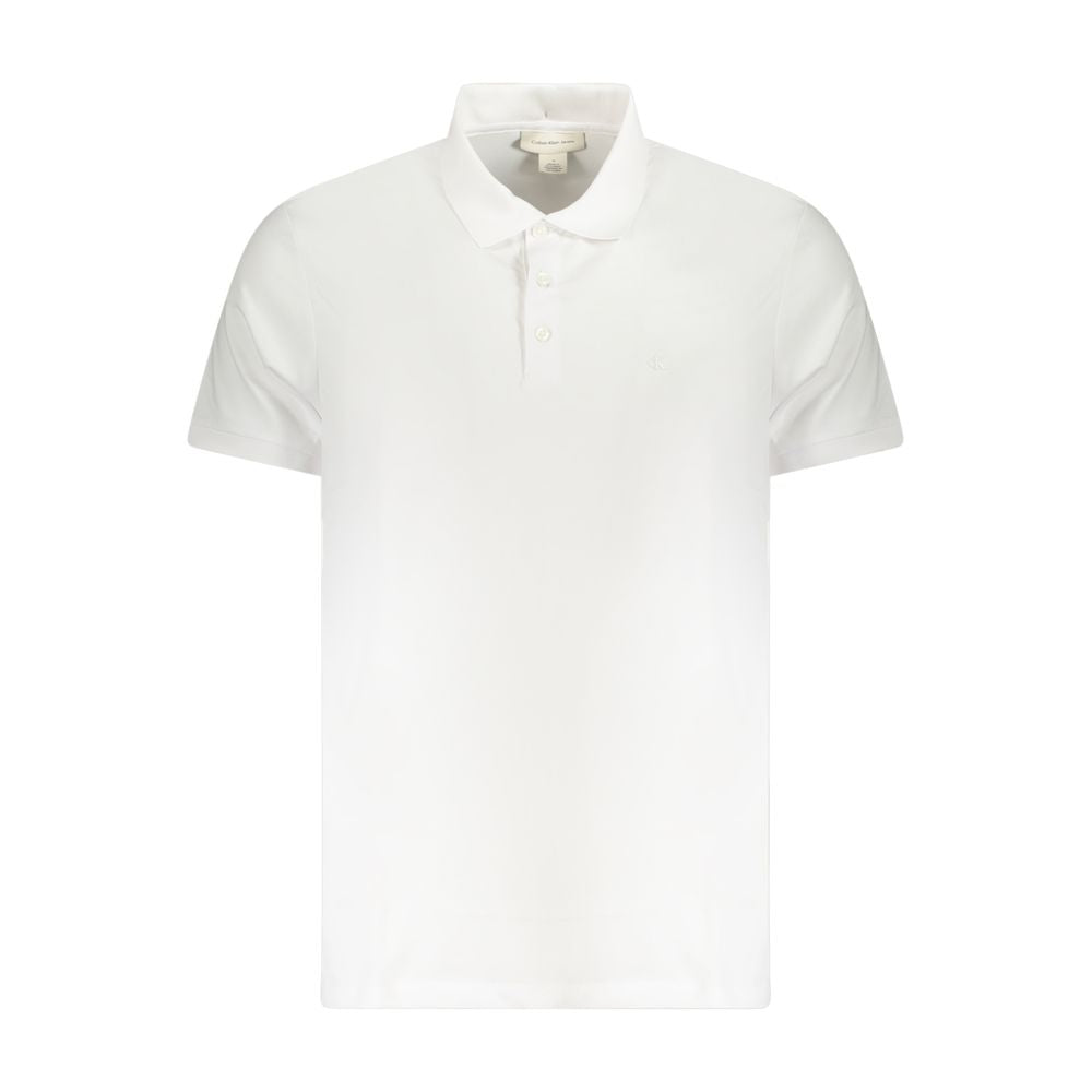 Calvin Klein Baumwoll-Poloshirt in Weiß