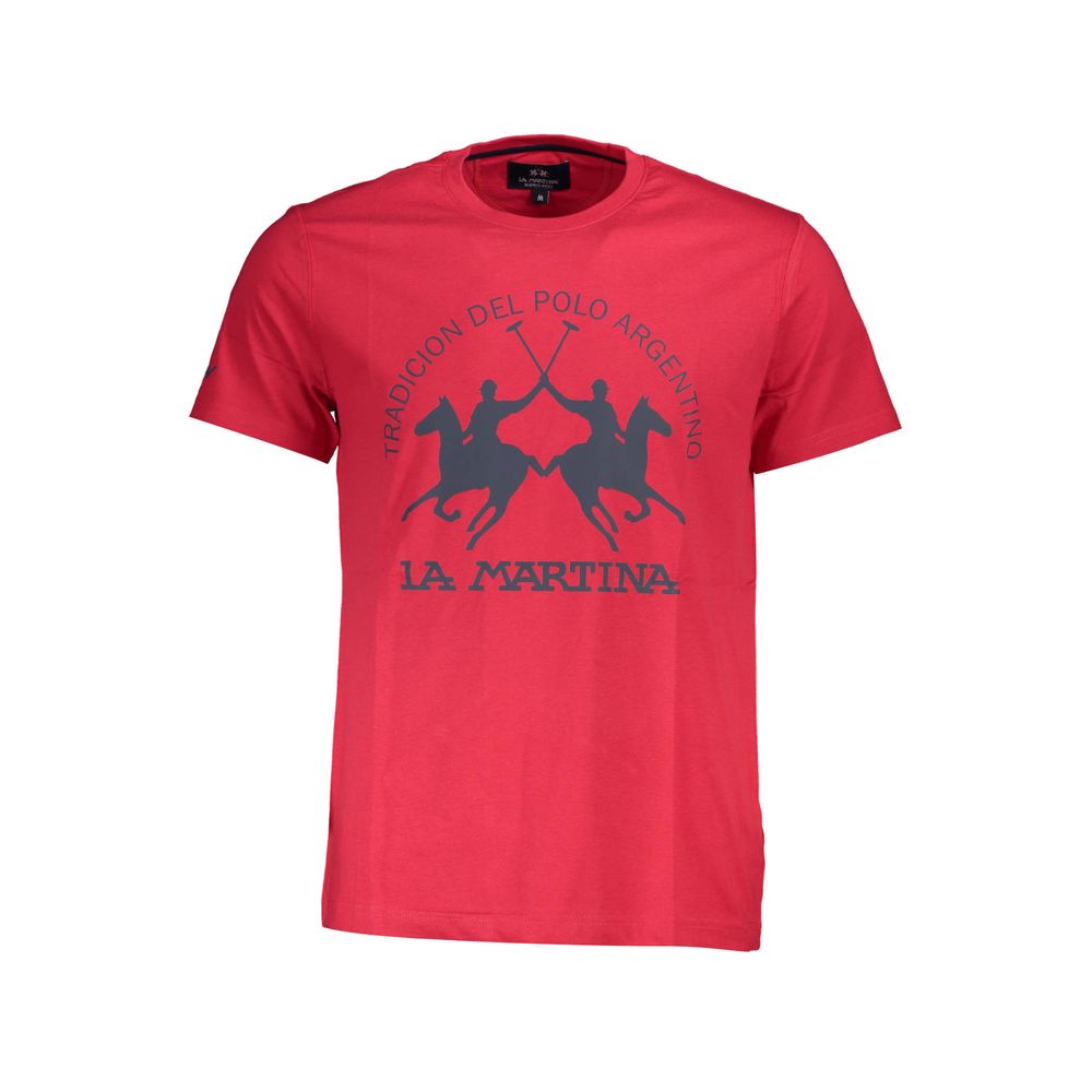 La Martina Baumwoll-T-Shirt in Rot