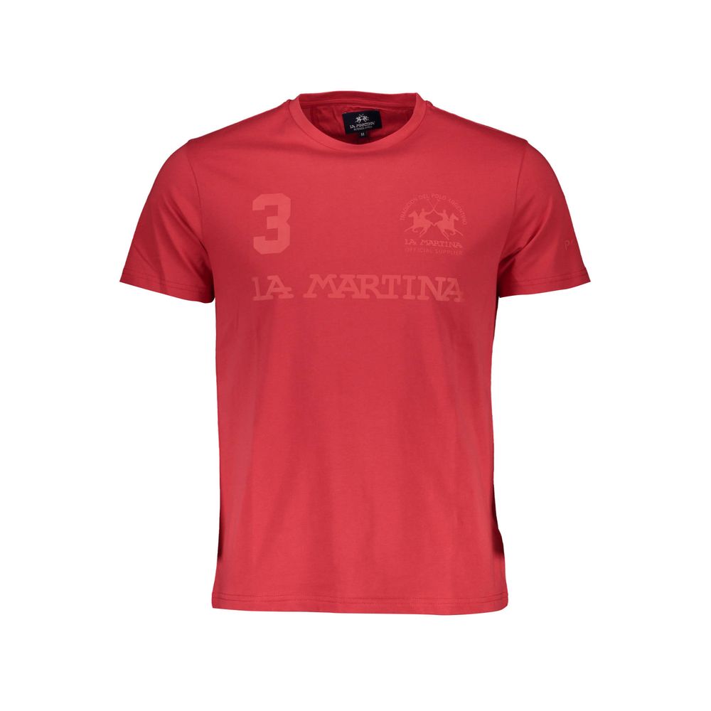 La Martina Baumwoll-T-Shirt in Rot
