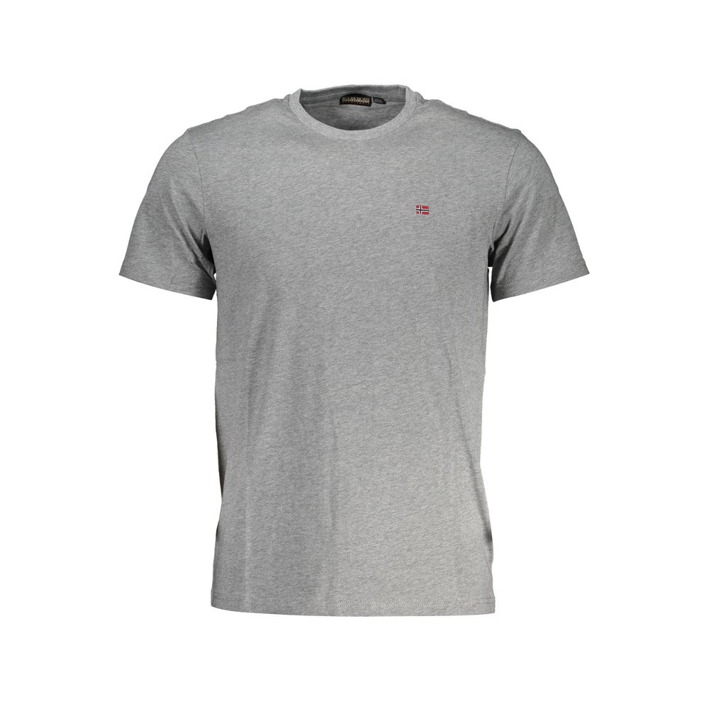 Napapijri Graues Baumwoll-T-Shirt