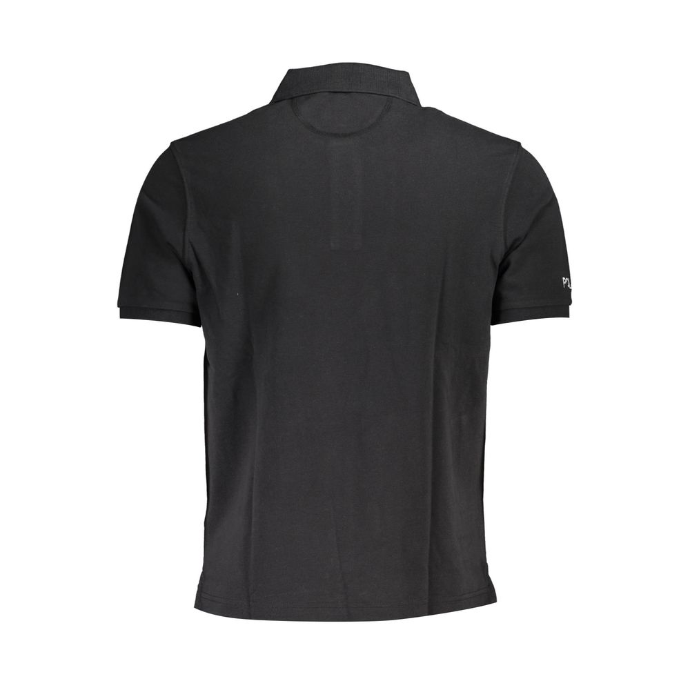 La Martina Schwarzes Baumwoll-Poloshirt