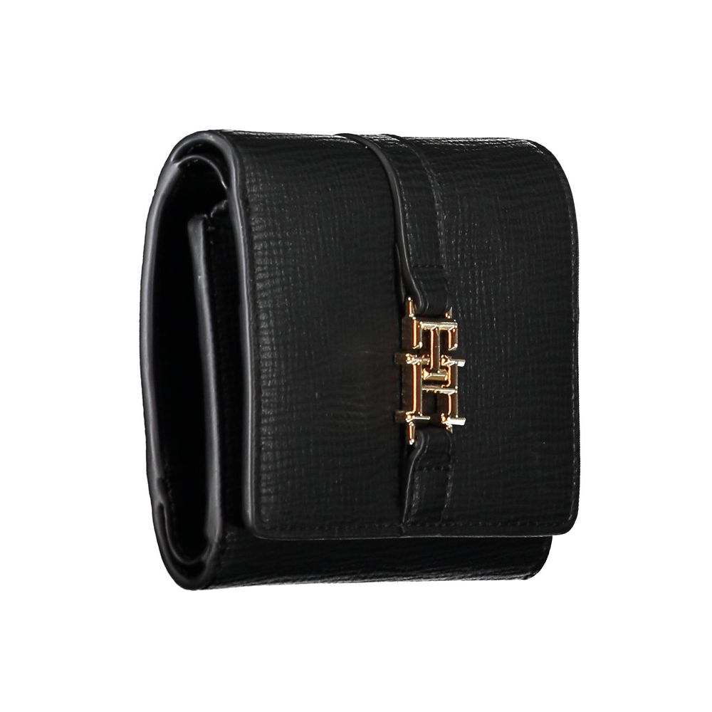 Tommy Hilfiger Schwarzes Polyethylen Portemonnaie für Frauen
