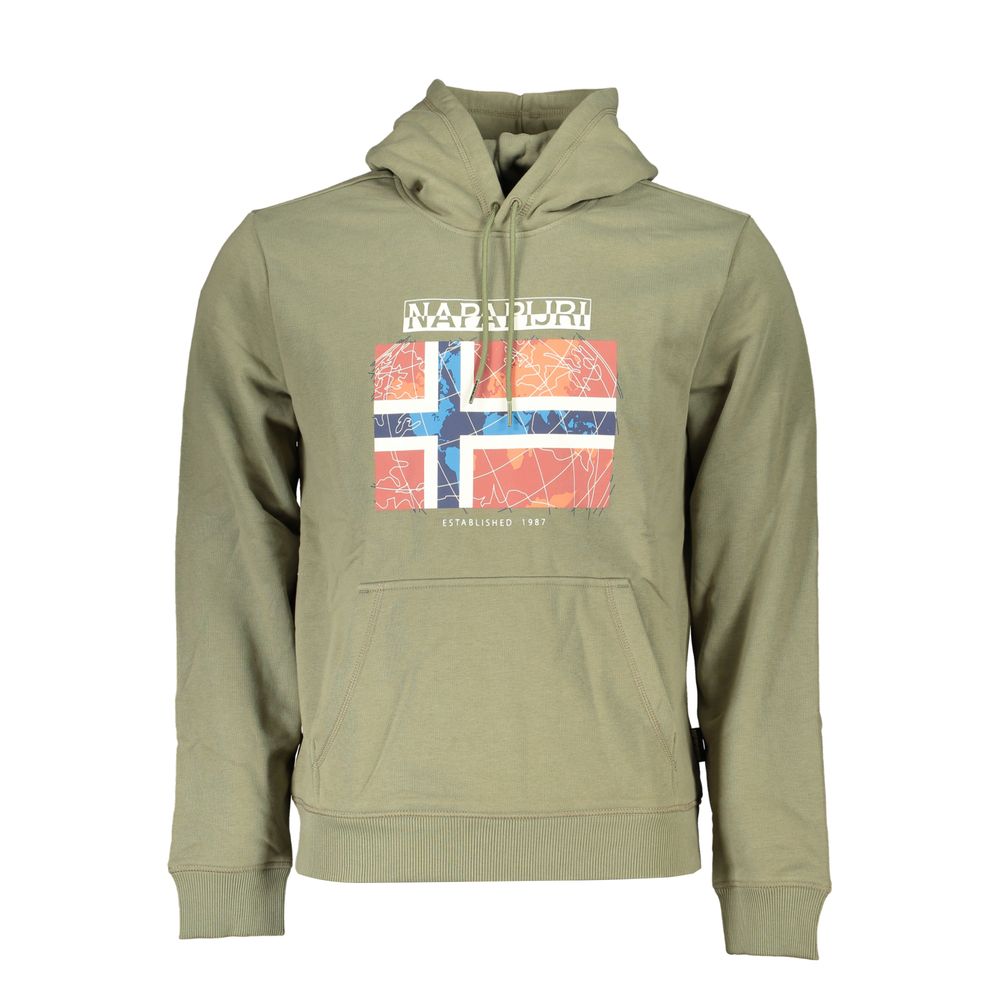 Napapijri Grüner Baumwollpullover für Männer