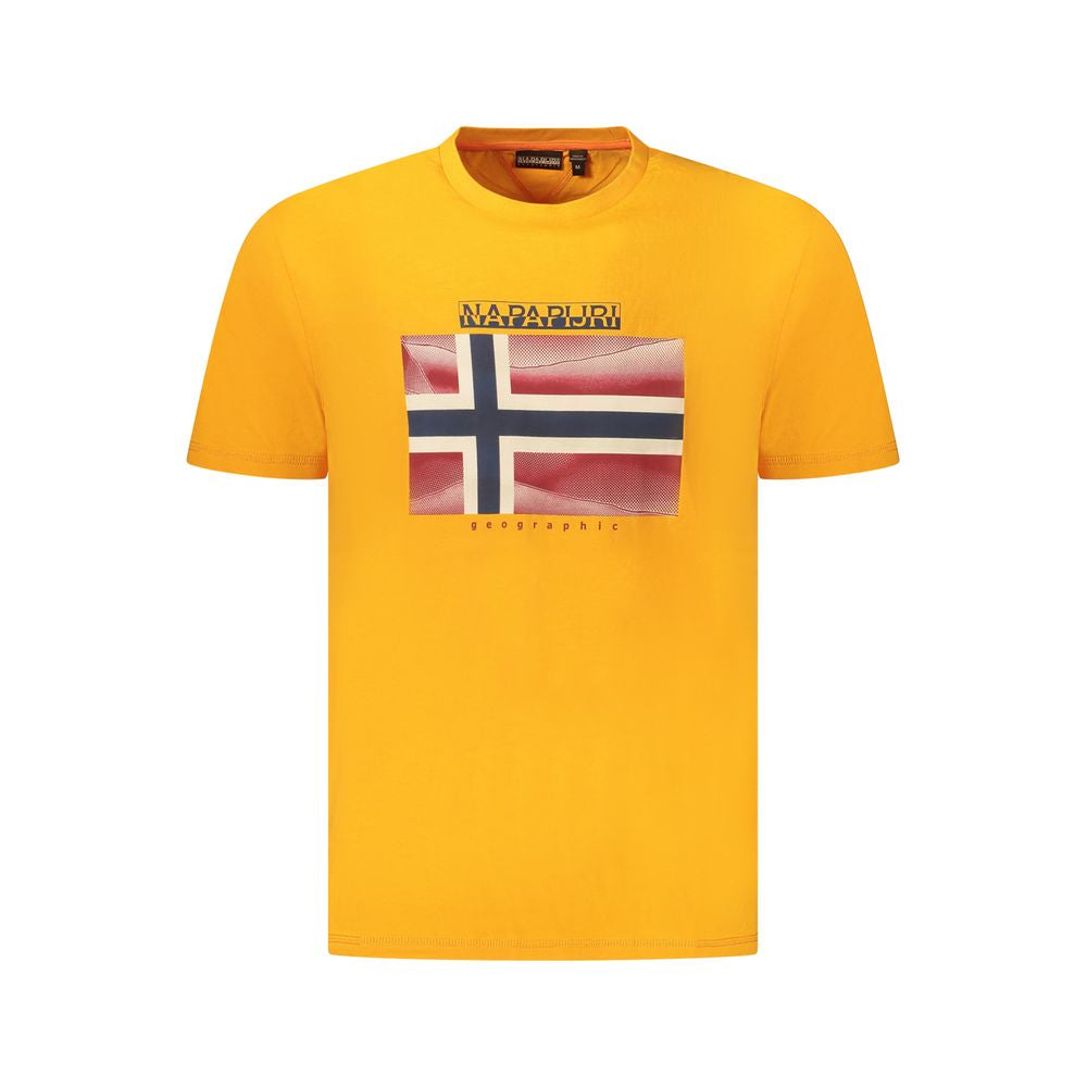 Napapijri Orangefarbenes Baumwoll-T-Shirt