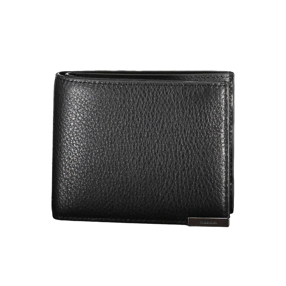 Calvin Klein Schwarzes Lederportemonnaie