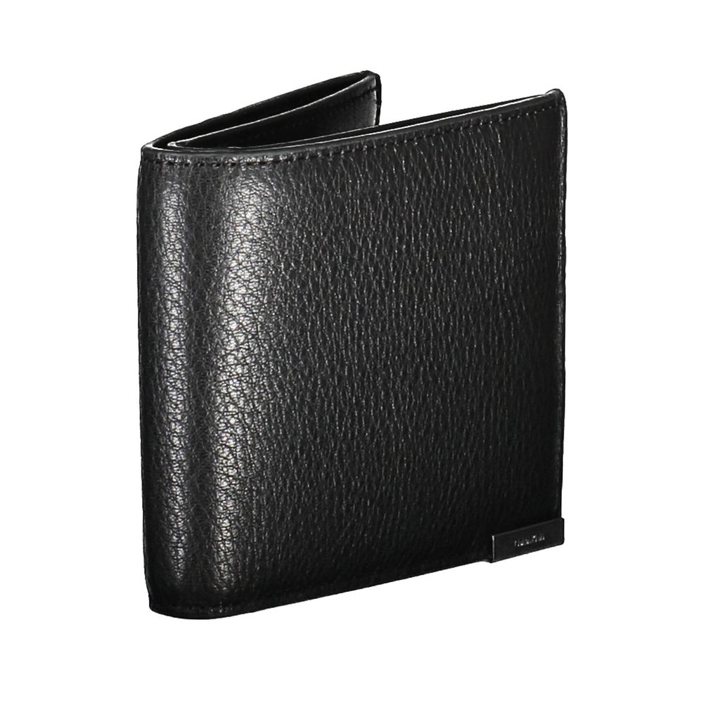 Calvin Klein Schwarzes Lederportemonnaie