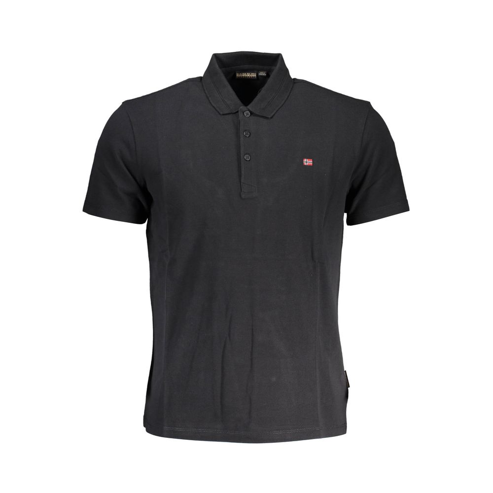 Napapijri Baumwoll-Poloshirt in Schwarz