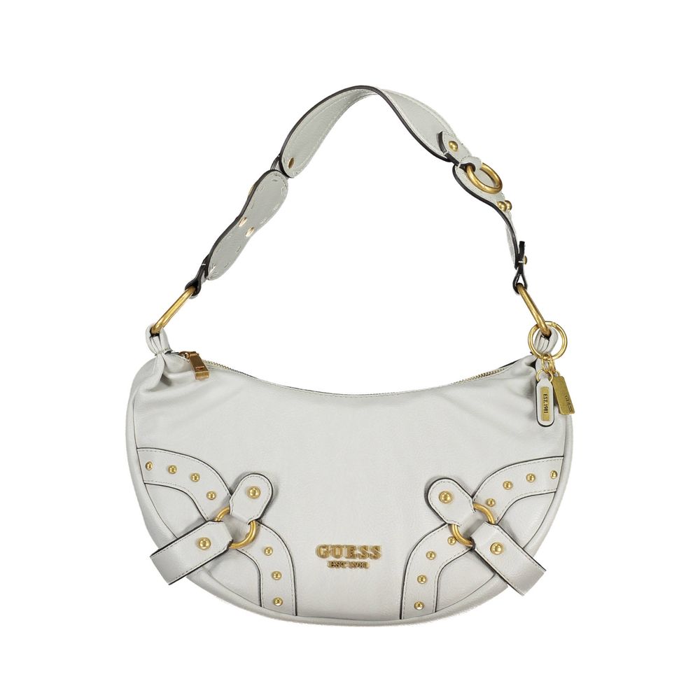 Guess Jeans Grau-weiße Polyethylen-Handtasche
