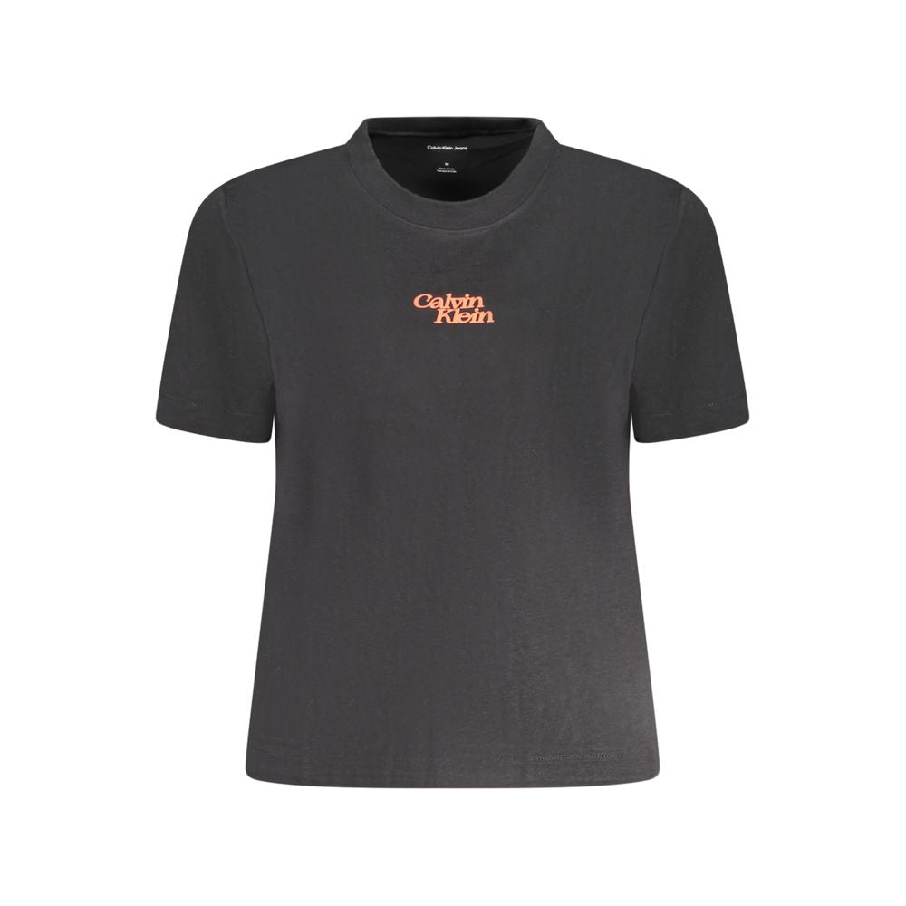 Calvin Klein Baumwoll-T-Shirt in Schwarz