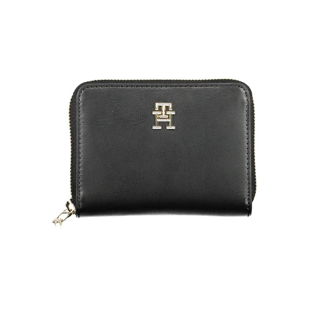 Tommy Hilfiger Schwarzes Portemonnaie aus Polyethylen