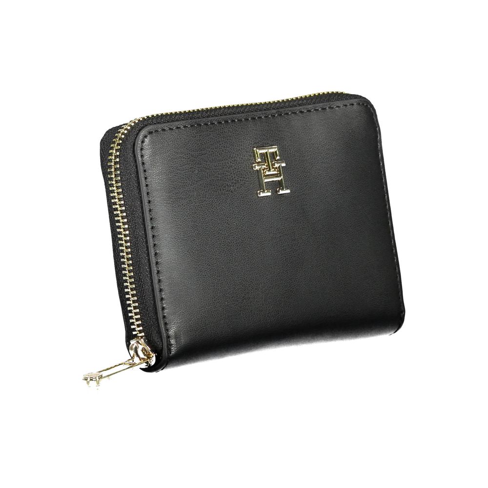 Tommy Hilfiger Schwarzes Portemonnaie aus Polyethylen