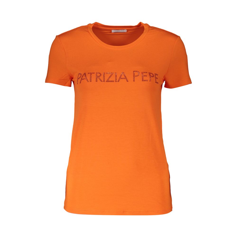 Patrizia Pepe Orange Elastan Frauen Top