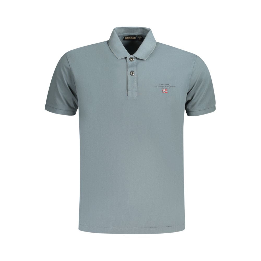 Napapijri Graues Baumwoll-Poloshirt