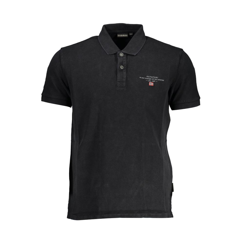 Napapijri Schwarzes Baumwoll-Poloshirt
