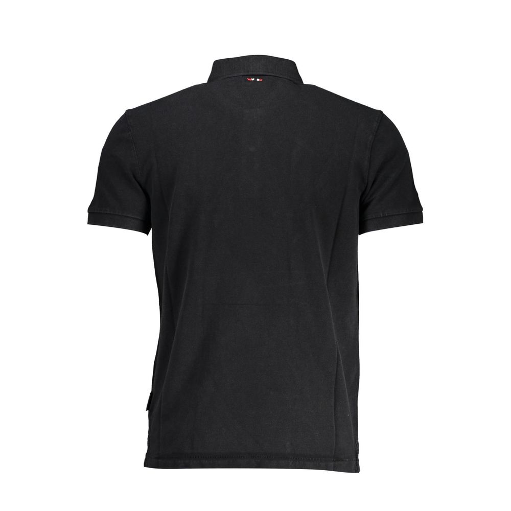 Napapijri Schwarzes Baumwoll-Poloshirt