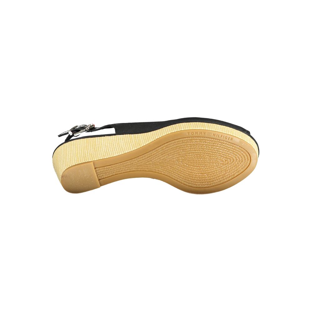 Tommy Hilfiger Schwarze Baumwollsandale