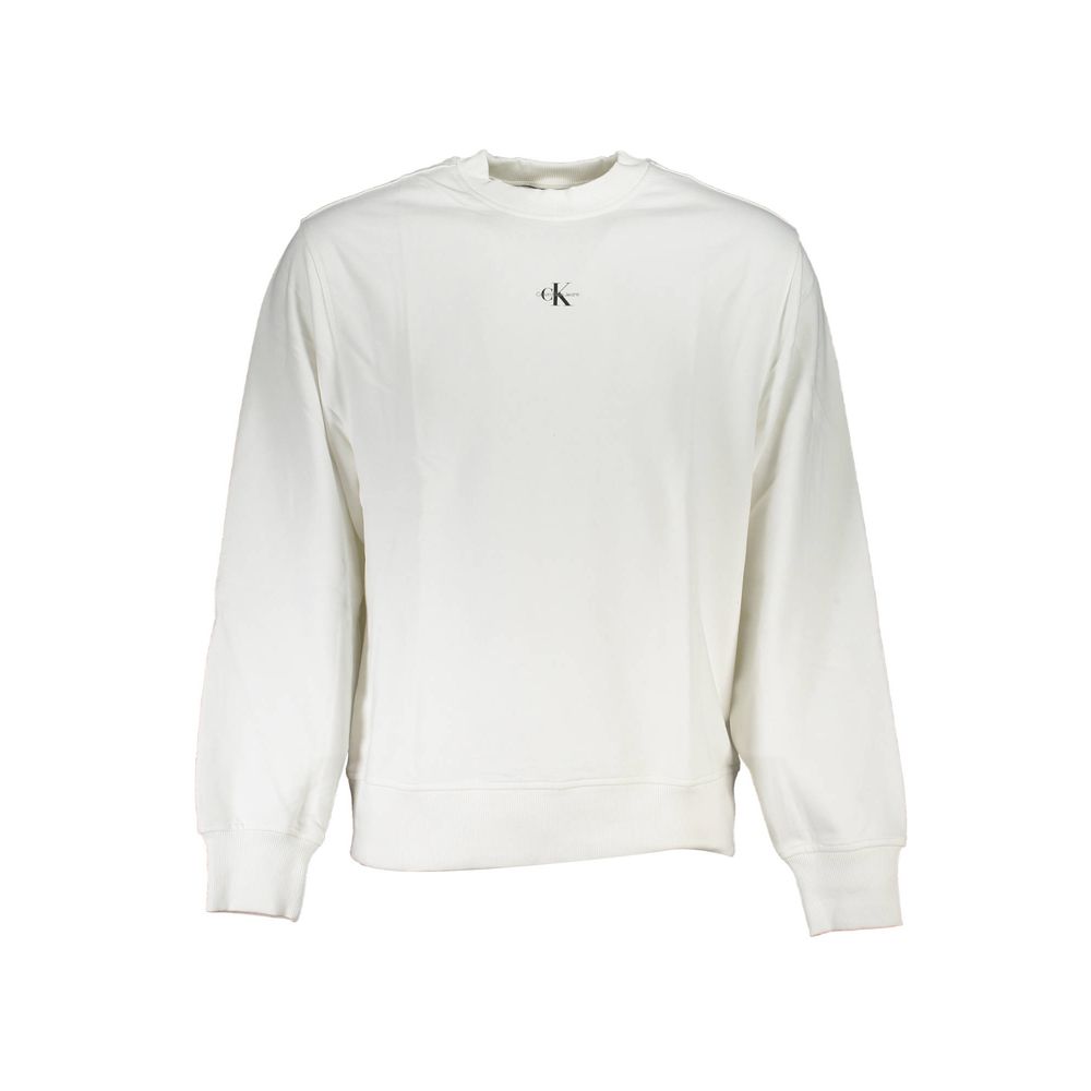 Sweat-shirt en coton blanc Calvin Klein