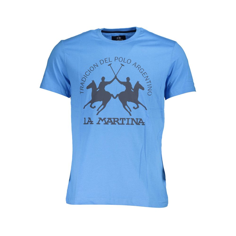 La Martina Baumwoll-T-Shirt in Blau
