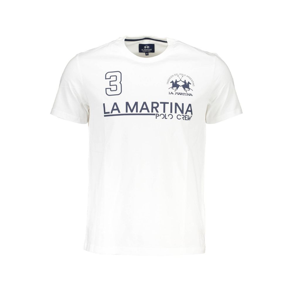 La Martina Baumwoll-T-Shirt in Weiß