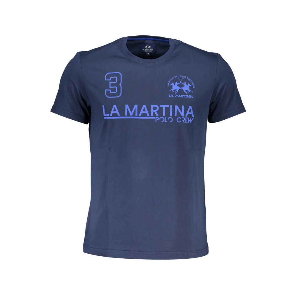 La Martina Baumwoll-T-Shirt in Blau