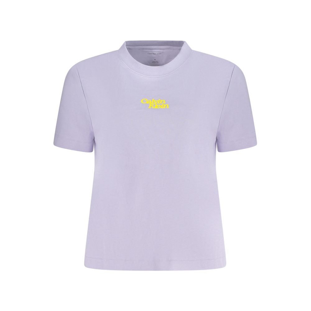 Calvin Klein Baumwoll-T-Shirt in Lila