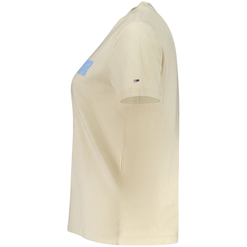 Tommy Hilfiger Beigefarbenes Baumwoll-T-Shirt