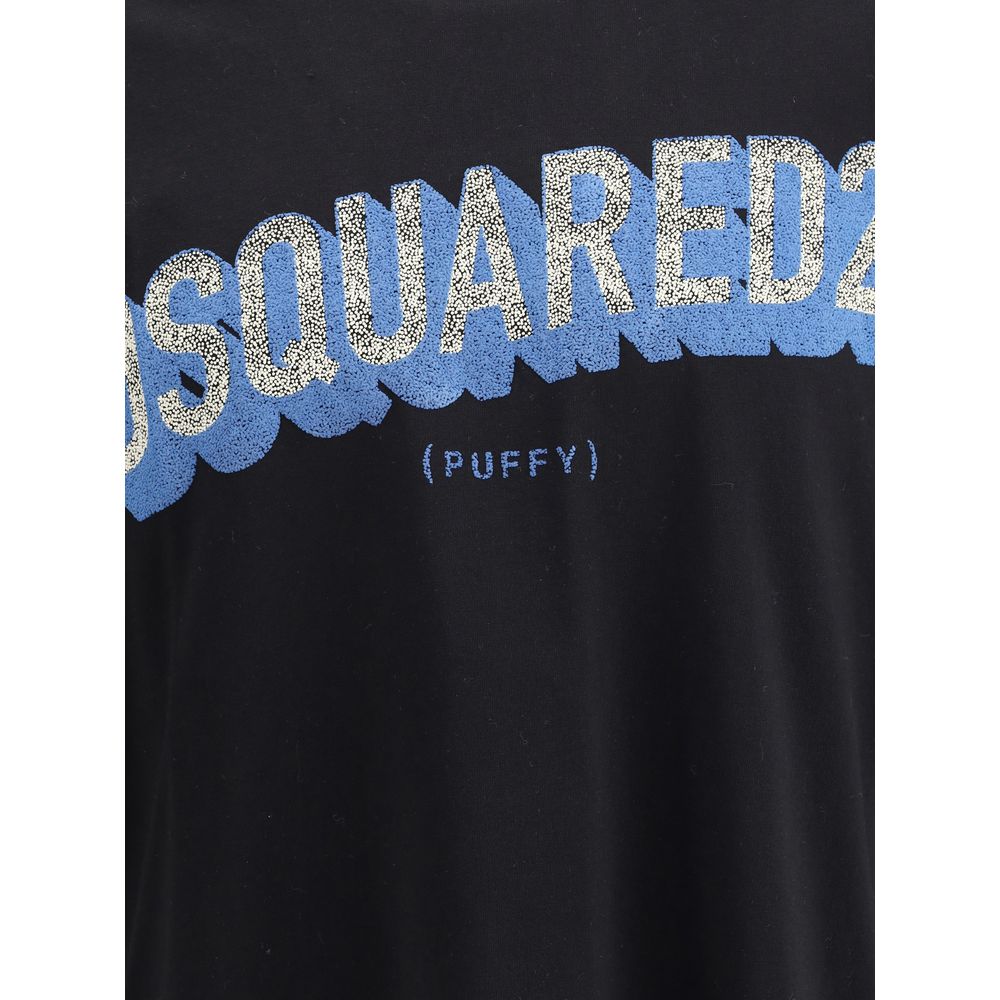 Dsquared² Schwarzes Baumwoll-T-Shirt