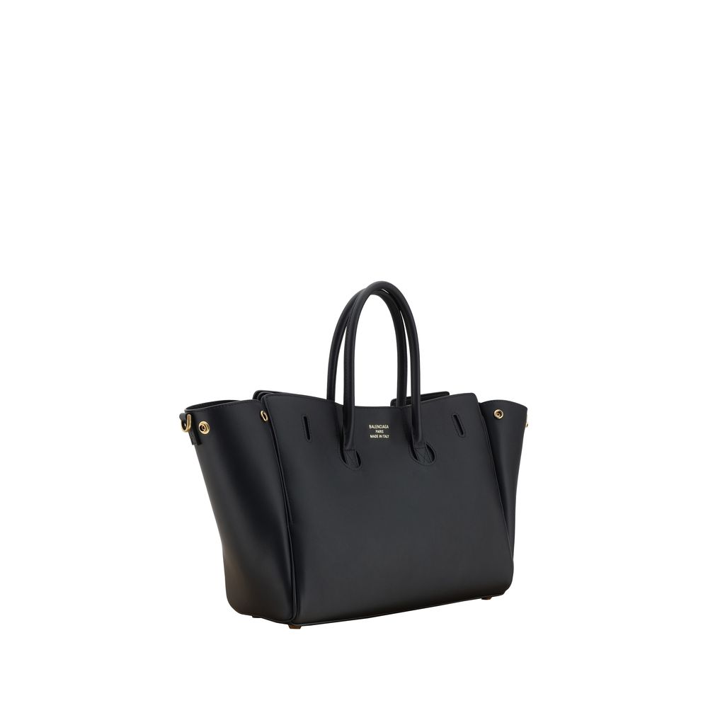 Balenciaga Schwarze Kalbshaut Bos Taurus Schultertasche