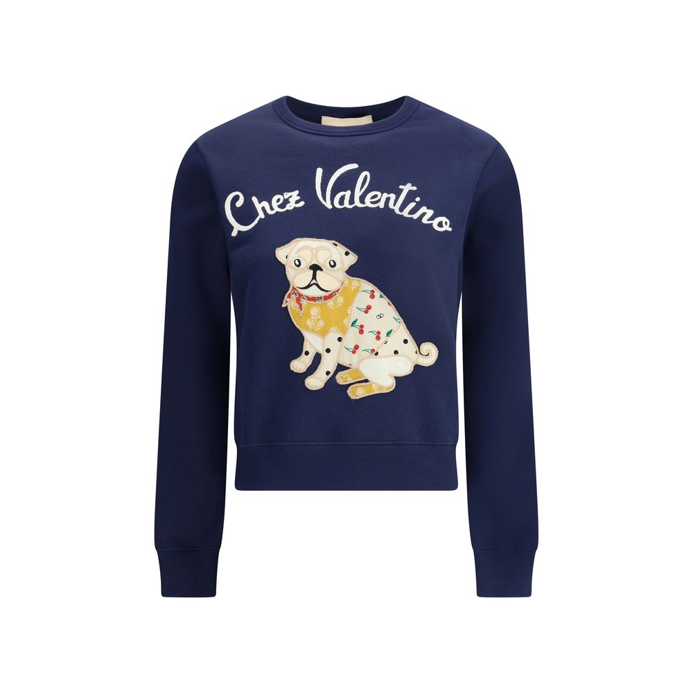 Valentino Baumwoll-Sweatshirt in Blau