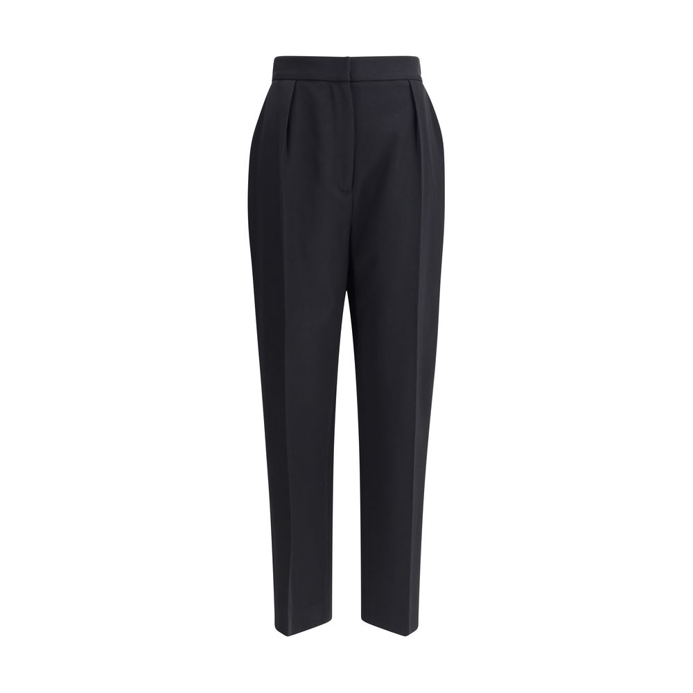 Balmain Elegante Woll-Hose in Schwarz