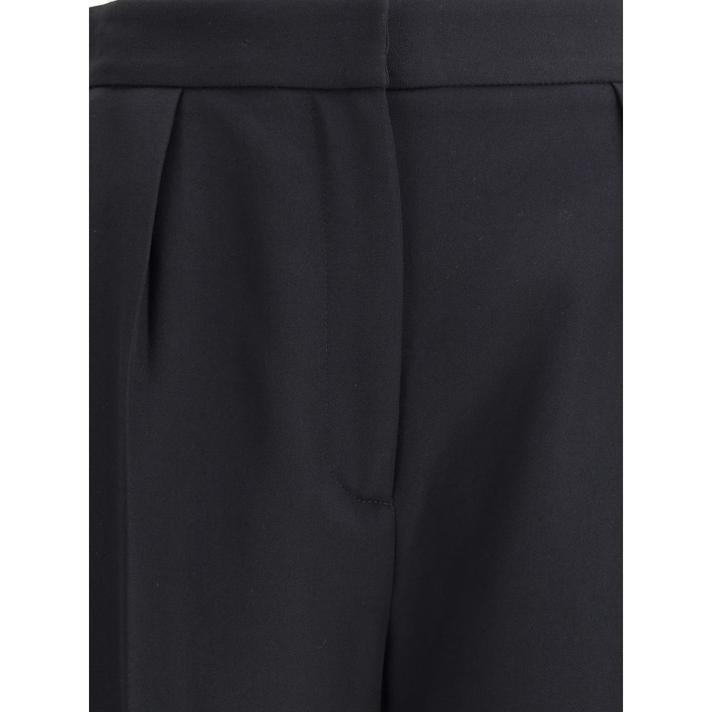 Balmain Elegante Woll-Hose in Schwarz