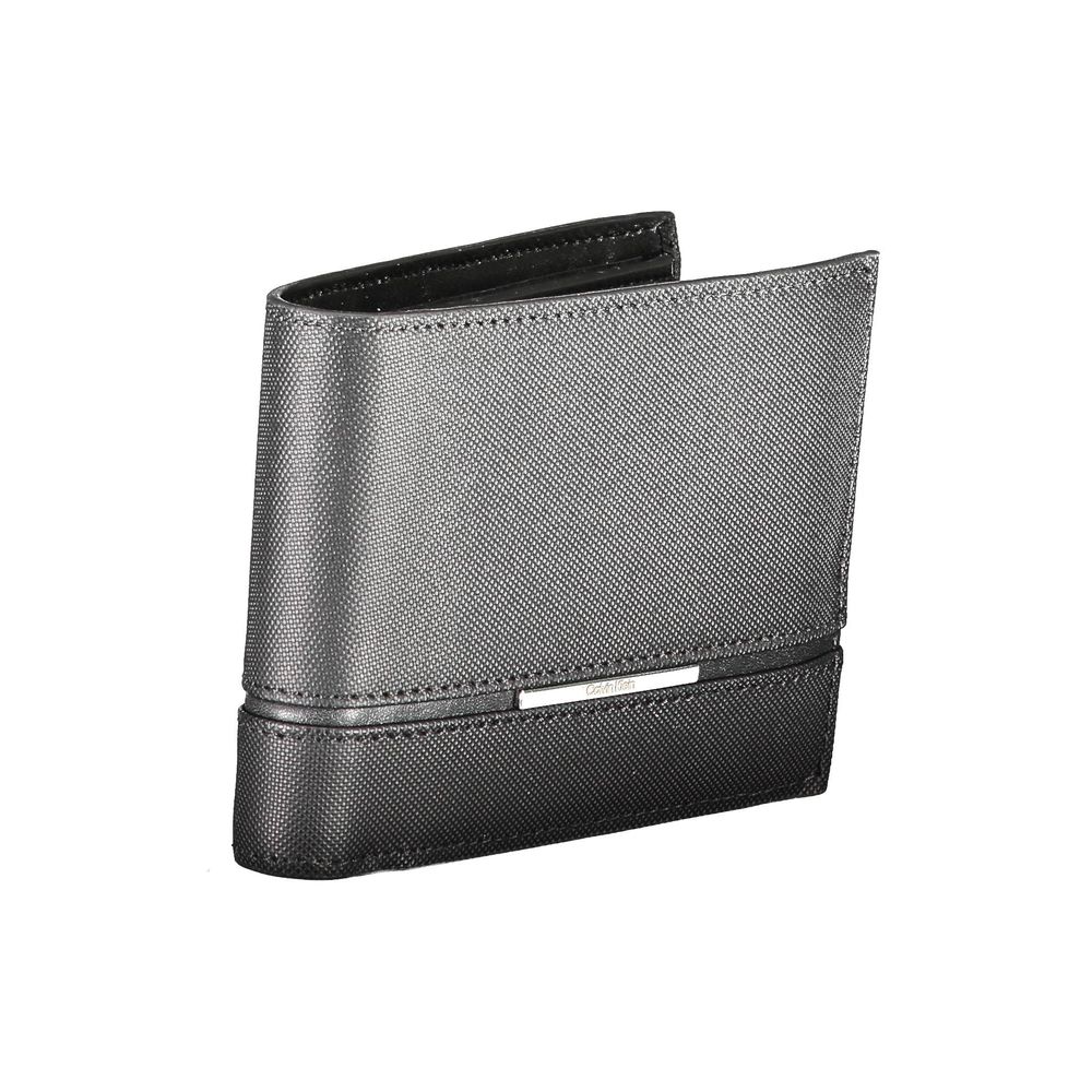 Calvin Klein Schwarzes Leder Portemonnaie
