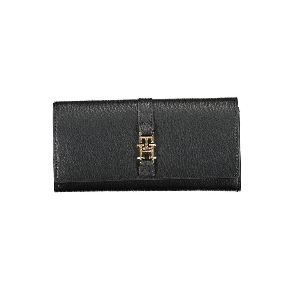Tommy Hilfiger Schwarzes Portemonnaie aus Polyethylen