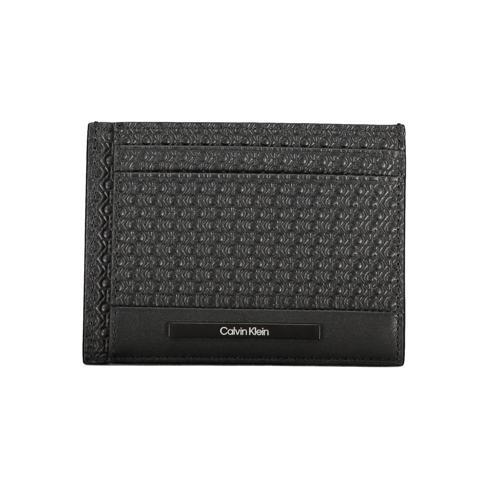 Calvin Klein Schwarzes Leder Portemonnaie