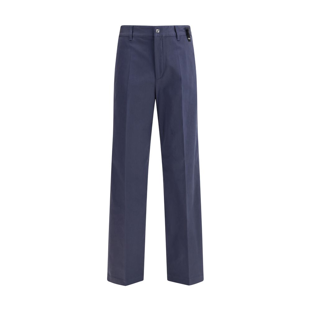 Fendi Blaue Baumwoll-Chinos
