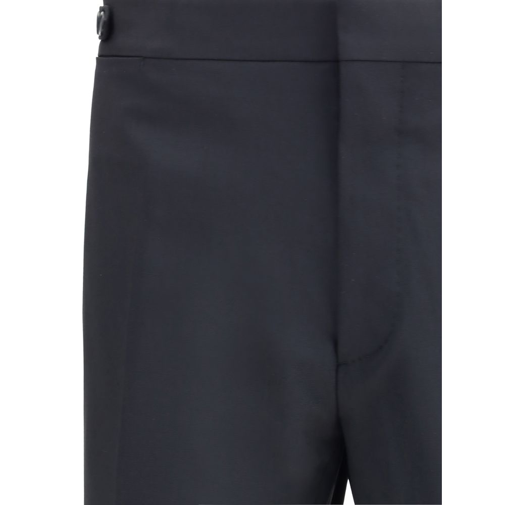 Dsquared² Schwarzer Woll-Anzug aus Fleece mit zwei Teilen