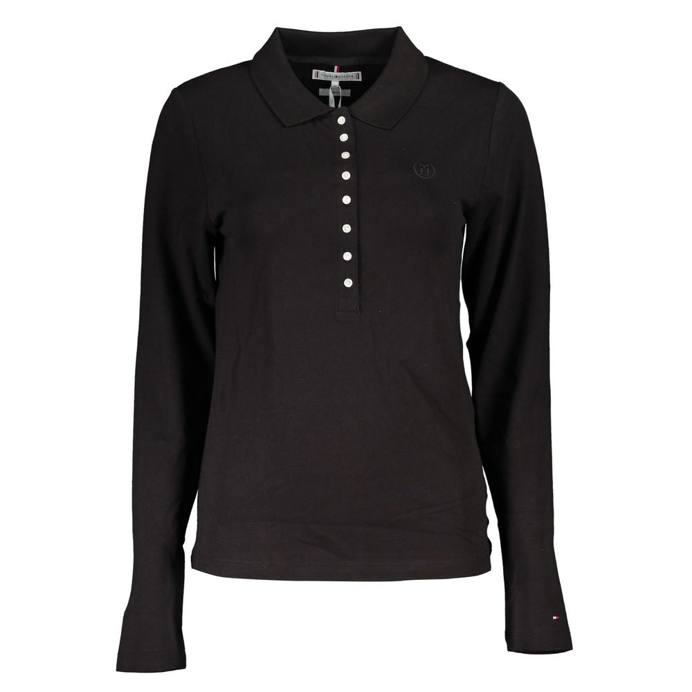 Tommy Hilfiger Schwarzes Baumwoll-Poloshirt