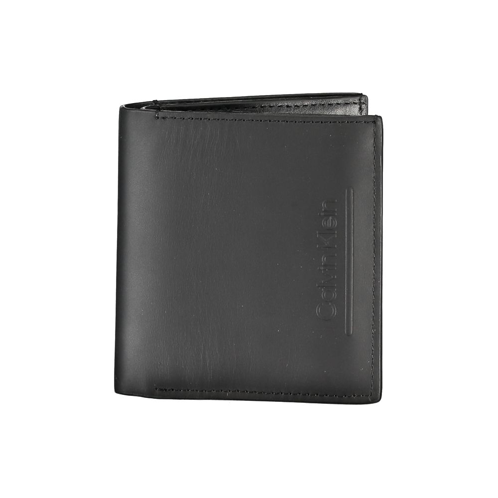 Calvin Klein Schwarzes Leder Portemonnaie