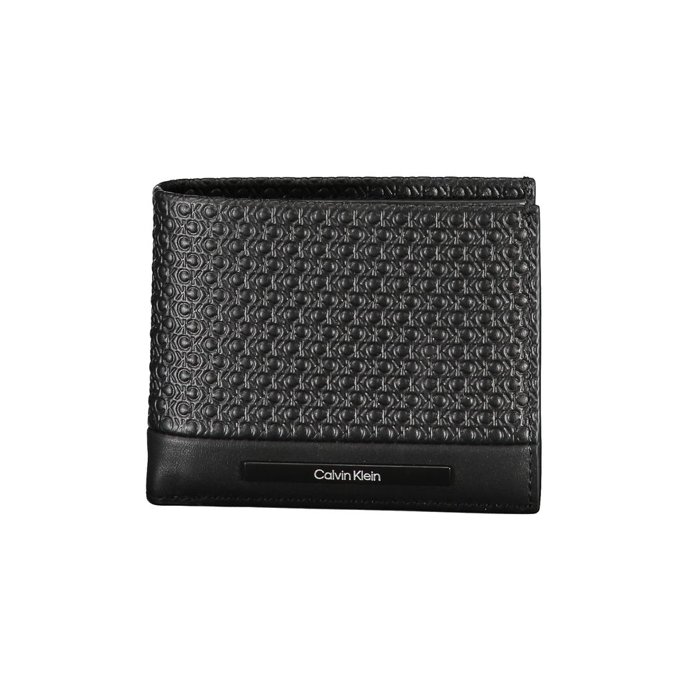 Calvin Klein Schwarzes Leder Portemonnaie